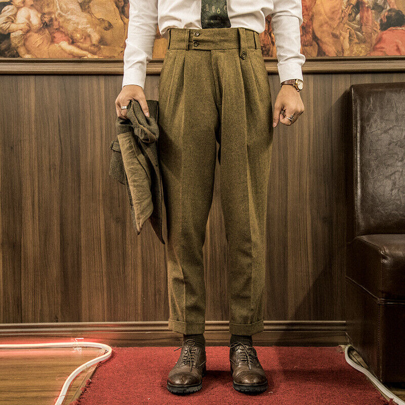 Retro Style Military Wool Pants Men's Pants Casual Straight Retro Style Military Wool Pants Men's Pants Casual Straight