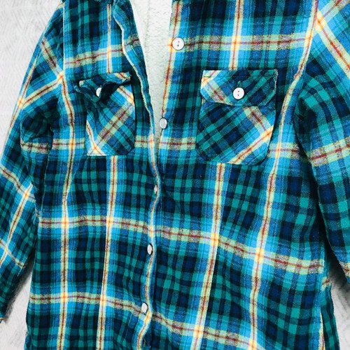 Natural Reflections chemise femme Taille M verte Plaid Flannel USA womens shirt - Imagen 5 de 7