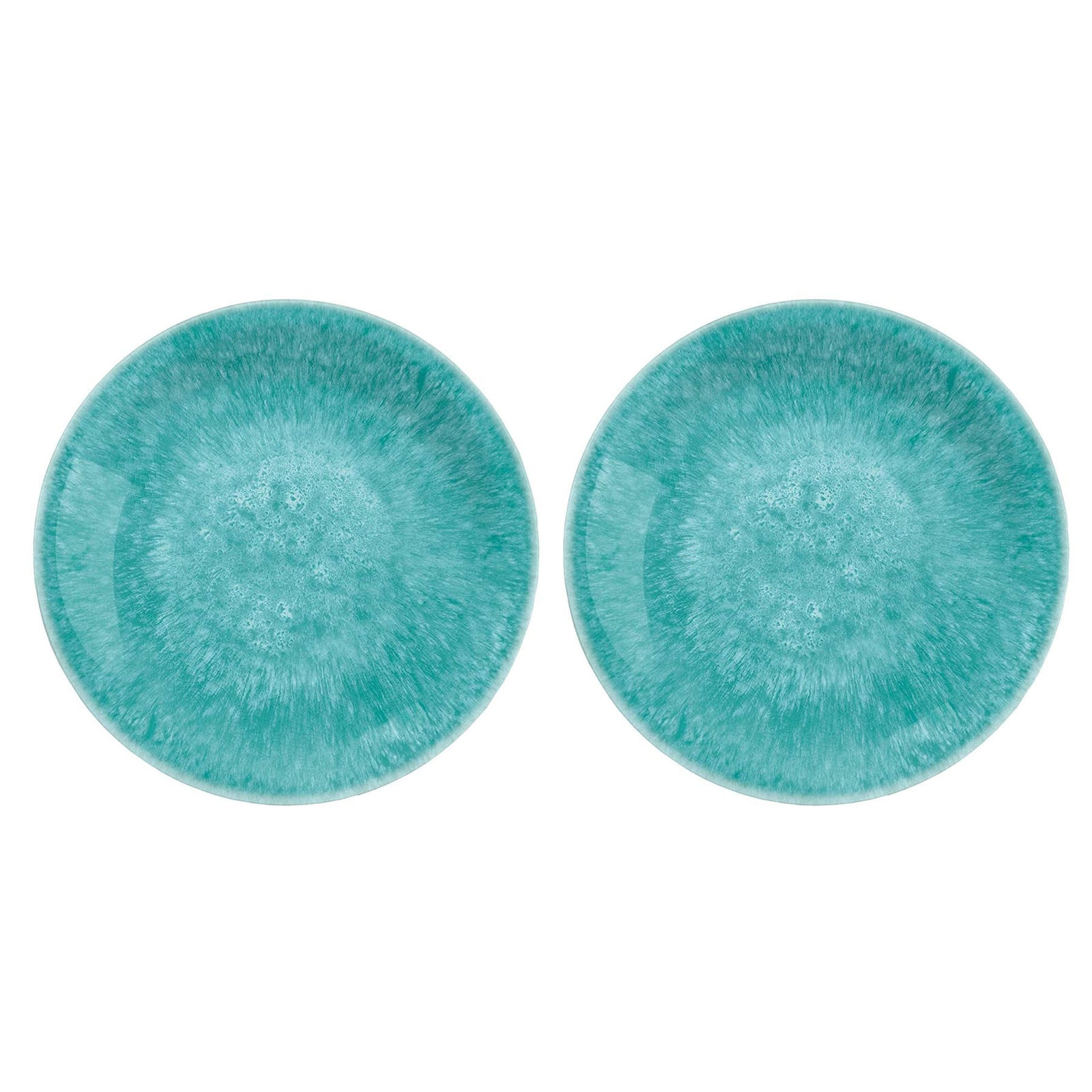 Bali Brights Aqua Turquoise Melamine/Plastic Side Plates Set of 2