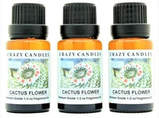 3 Cactus Flower 1/2oz Premium Grade Scented Fragrance Oil Crazy Candles