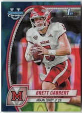 BRETT GABBERT 2024 Bowman University Chrome TEAL LAVA REFRACTOR RC Miami #27