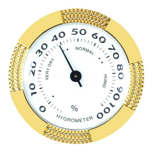 60MM Gold Frame Analog Hygrometer For Cigar Humidor Replacement Battery Free NEW eBay