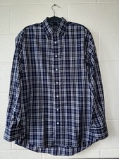 Burberry London Mens Long Sleeve Size L Blue Plaid Button Down