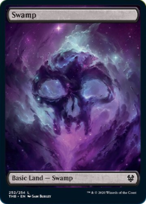 Swamp - Full Art - X4 Foil - Theros Beyond Death - Nyx - 4RCards