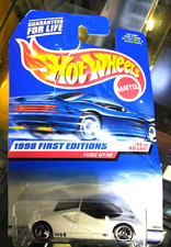 1998 Hot Wheels #668 First Editions 14/40 FORD GT-90 White w/Chrome3Sp BAD CARD