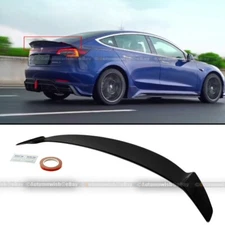 For 17 to 23 Tesla Model 3 Yofer Design Glossy Black Trunks Lid Wing Spoiler