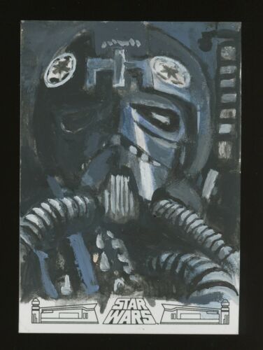 Topps Star Wars 40TH Anniversary Sketch TIE FIGHTER PILOT TOM CARLTON 1/1 - Picture 1 of 1
