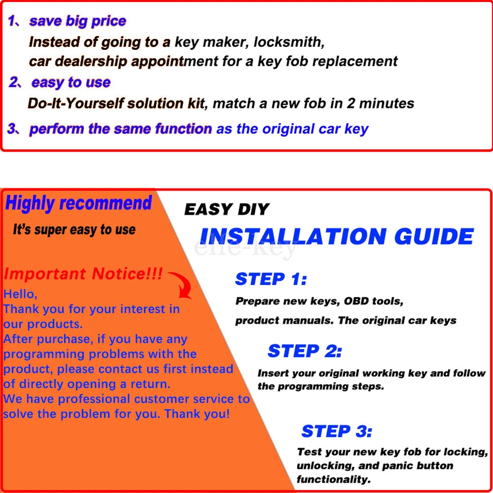 Llavero de coche remoto 6B para Toyota Sienna 2012 2013 2014 2015 2016 2017 2018 2019 Foto 3 de 4