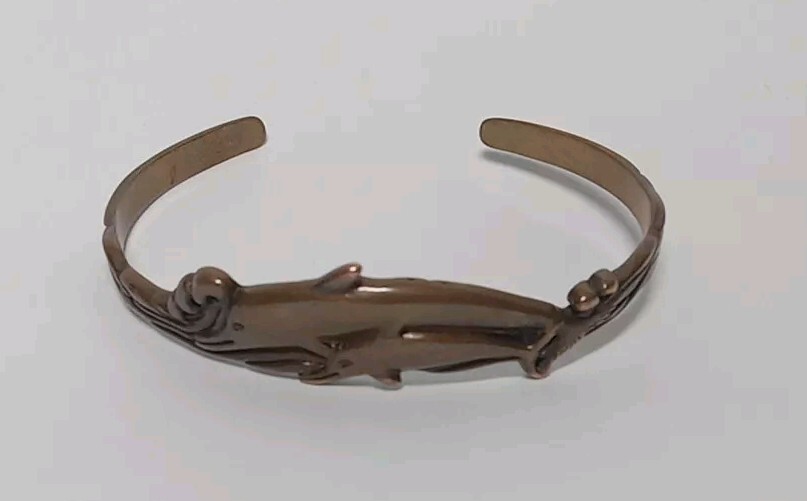 Copper Dolphin Cuff Bracelet - image 1