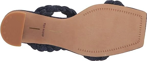 Sandalias Dolce Vita Paily Indigo Denim Correas Trenzadas Punta Abierta Tacón Bloque Foto 4 de 4