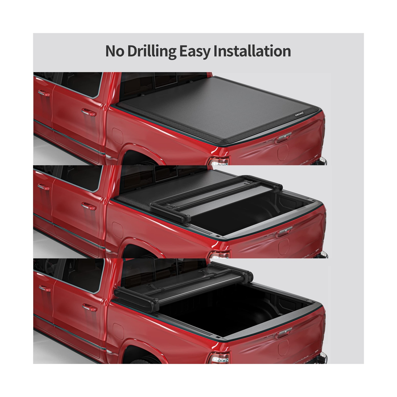 oEdRo TriFold Truck Bed Soft Tonneau Cover Compatible with 20192024 Chevy S... eBay