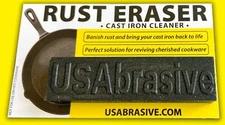 Rust Eraser for Cast Iron Skillets, Knifes, Tools - Proudly made in USA