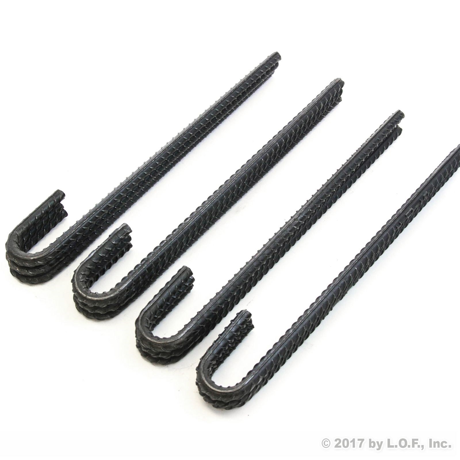 Ground Stakes J Hook Steel Rebar Heavy Duty 12in Deer Fence Hard Soil