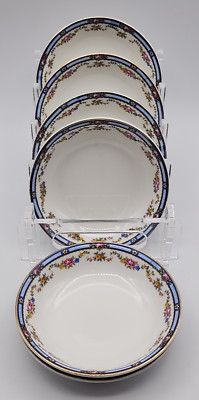 Thun Carlton Fruit Dessert Sauce Bowls Czechoslovakia Set of 6 READ BLUE