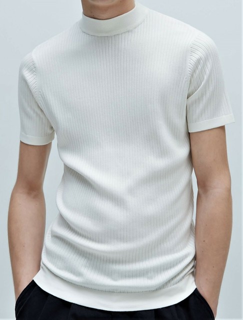 zara mens mock neck