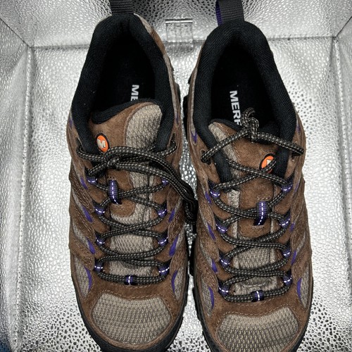 Merrell Women's Hiking Trail Shoes Size 7 Pair NEW Sample Brown Purple - Picture 3 of 5