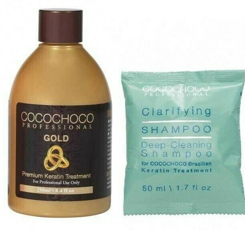 Cocochoco Oro de Brasil keratin Tratamiento Peinado en Seco Alisado 250ML  Set | eBay
