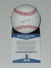 AMED ROSARIO AUTO'D SIGNED MLB BASEBALL BAS BECKETT COA NEW YORK METS B