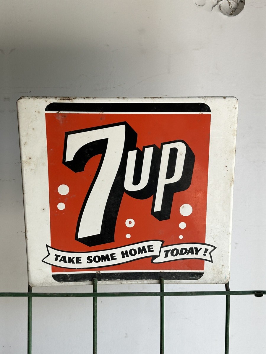 Vintage 7Up Advertising Sign 7 Up Bottle Rack Store Display