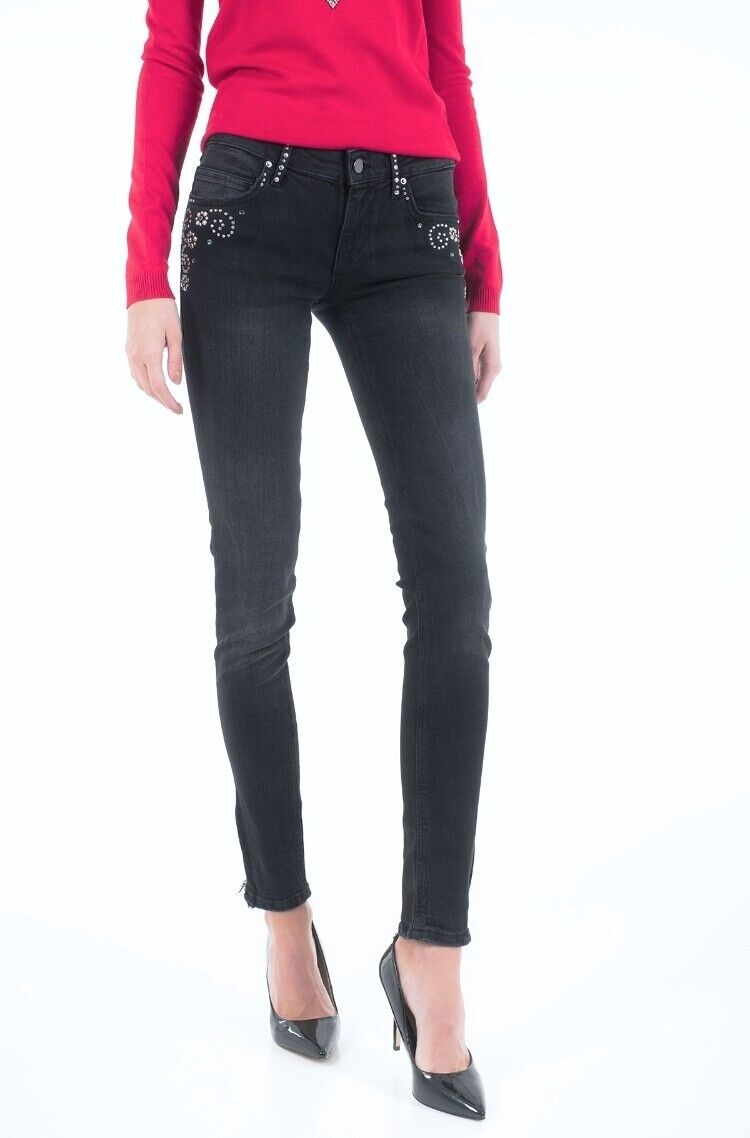 GUESS Women's Low Rise Marilyn 3 Zip Skinny – Faded Black / 26 | eBay