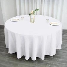24 pcs Wholesale Lot 108" ROUND POLYESTER TABLECLOTHS Wedding Catering Supplies