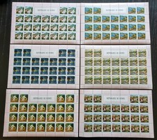 Guinée 1967 feuille complète de 25 paysages décoratifs set SG #603-608 propre MNH OG