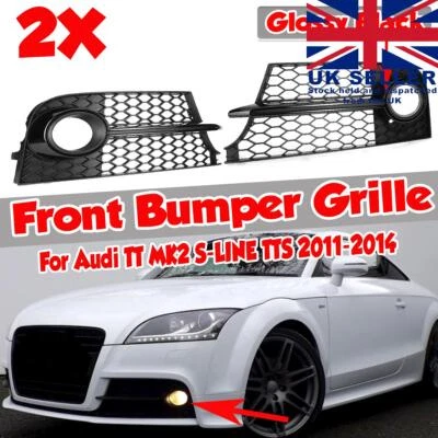 FOR AUDI TT 2011-2014 S LINE FRONT BUMPER LEFT + RIGHT FOG LIGHT GRILLS N/S O/S - Image 1 of 4