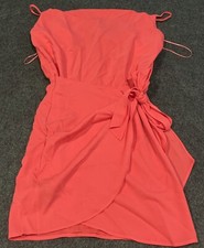 Fashion Nova Obsessed With Us Mini dress Orange Women Size Medium NWT Wrap Up
