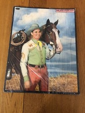 VINTAGE 1954 WHITMAN GENE AUTRY  CHAMPION INLAY FRAME TRAY PUZZLE USA MADE