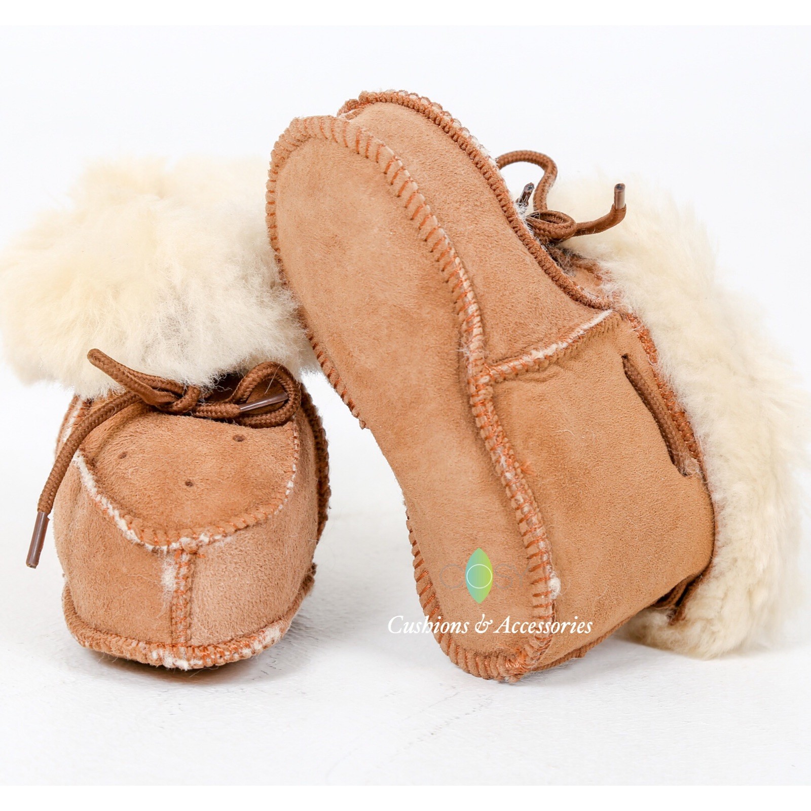 Baby Toddler Merino Sheepskin Wool Fur Slippers Warm Booties Boys Girls - 13cm