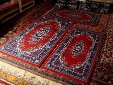 PARURE TRIS 3 TAPPETI SCENDILETTO DISEGNO ORIENTALE ORIENTE NAIN TABRIZ letto 3