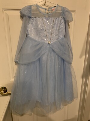 Light Blue Princess Costume Cinderella Child Size 10-12 Pearl
