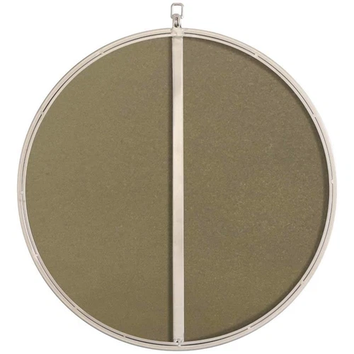 Elegant Decor Rowan 24" Round Metal Frame Hooked Mirror in Silver - Picture 4 of 9