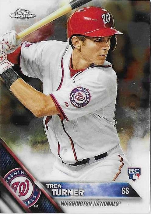 2016 Trea Turner Topps Chrome Refractor #32 Rookie Card RC Philadelphia Phillies