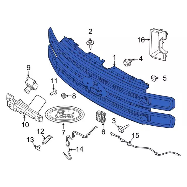 Genuine Ford Grille Assembly PC3Z-8200-KA