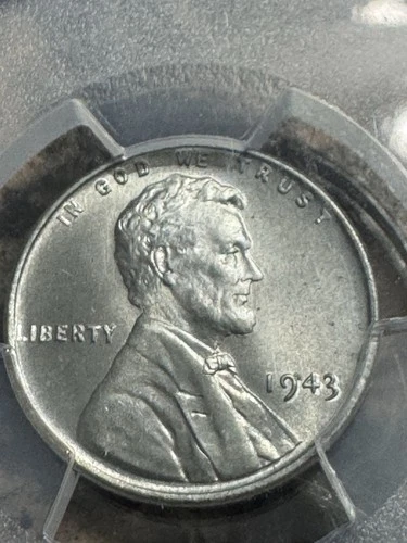 1943 Lincoln Steel Cent, PCGS MS66,  Free Shipping