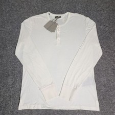 Tom Ford Henley Long Sleeve Shirt TFJ830 Beig...