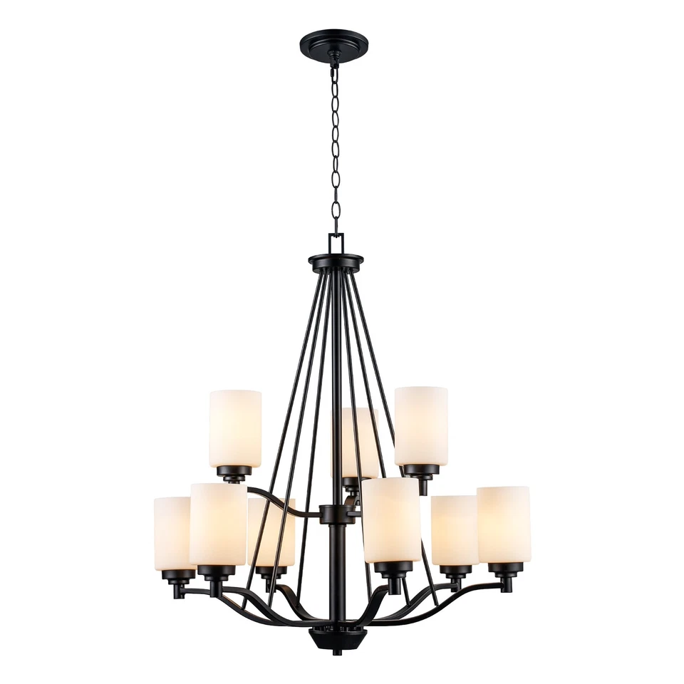 Lámpara de araña Trans Globe Lighting 70529 Mod Pod 9 luces 29" W - bronce Foto 4 de 4