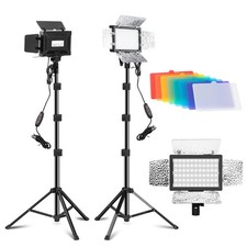 2 Pack LED Video Lighting Kit - 5600K Adjustable USB Studio Light with Barndo...