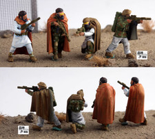 Homemade 1/72 Middle East Nomadic Guerrillas Special Task Force 4-Persons Model