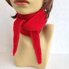 Sophie Scarf Bright Red Gift Ready Neck Warmer Handknit Women Neckerchief — photo 3