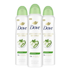 Dove Advanced Care Dry Spray Antiperspirant Cool Essentials 3 Pack 3.8oz