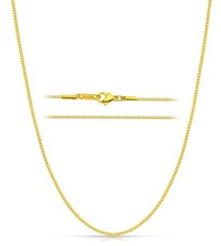 18K Gold Plated Chain Necklace for Women, 1.2mm 18K Gold Plated Stainless Ste...
