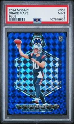 2024 PANINI MOSAIC BLUE #303 DRAKE MAYE 46/99 PSA 9