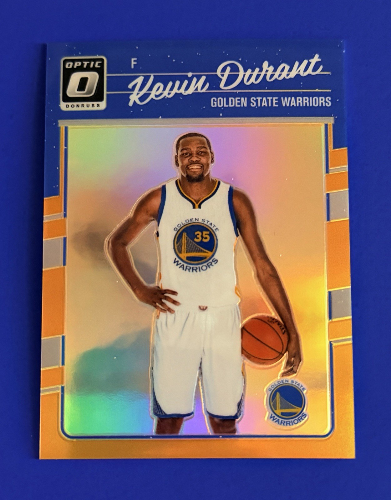 2016-17 Optic Kevin Durant Warriors Orange Holo Parallel Card #137; #d /199