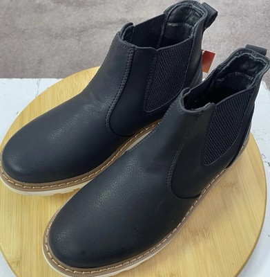 Deer Stags Jameson Junior Boys shoes Boots Ankle -Black size 5M NWT