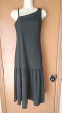 Gap Women's Small S Tiered Black Dress One Sholder With Spaghetti Strap NWT
