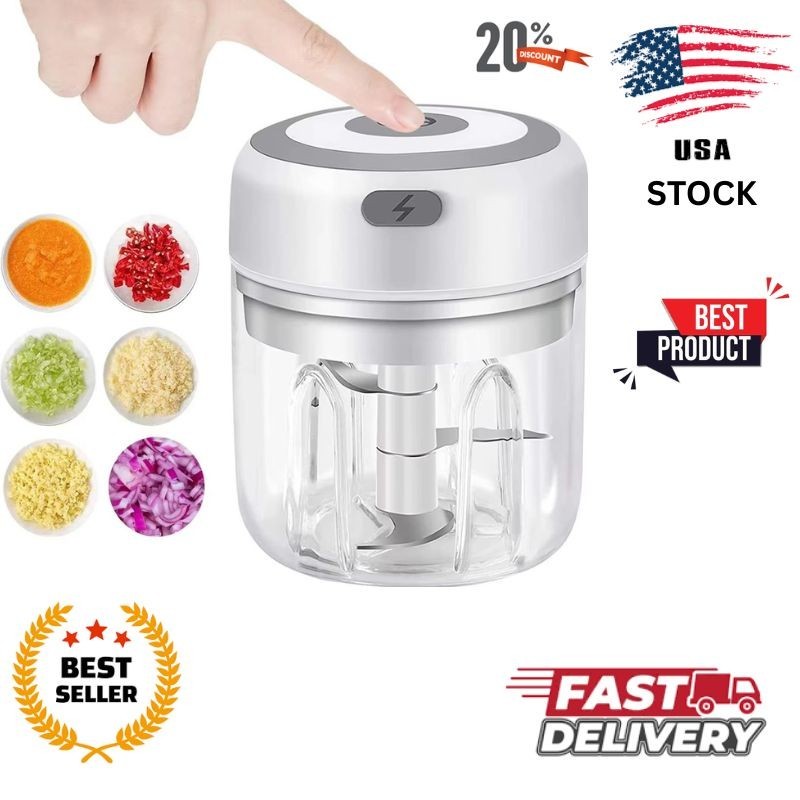 Mini Food Processor, Vegetable Garlic Chopper, USB Meat Grin