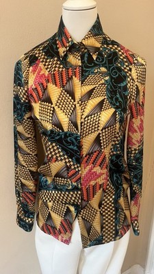 Versace Collection Bluse Gr.38 Reine Seide Wie Neu