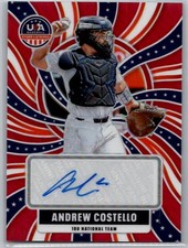 2026 Panini Prizm Stars & Stripes - Andrew Costello Red Auto /99